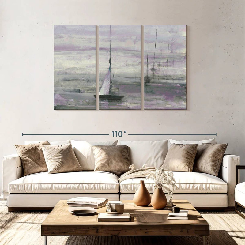 Voile Mehar - mauve, H 48 po x l 74 po