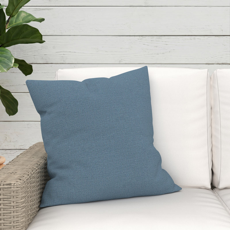 Gabi Sunbrella® Indoor/Outdoor Throw Pillow, Square 20", Spectrum Denim Sunbrella® Plainweave