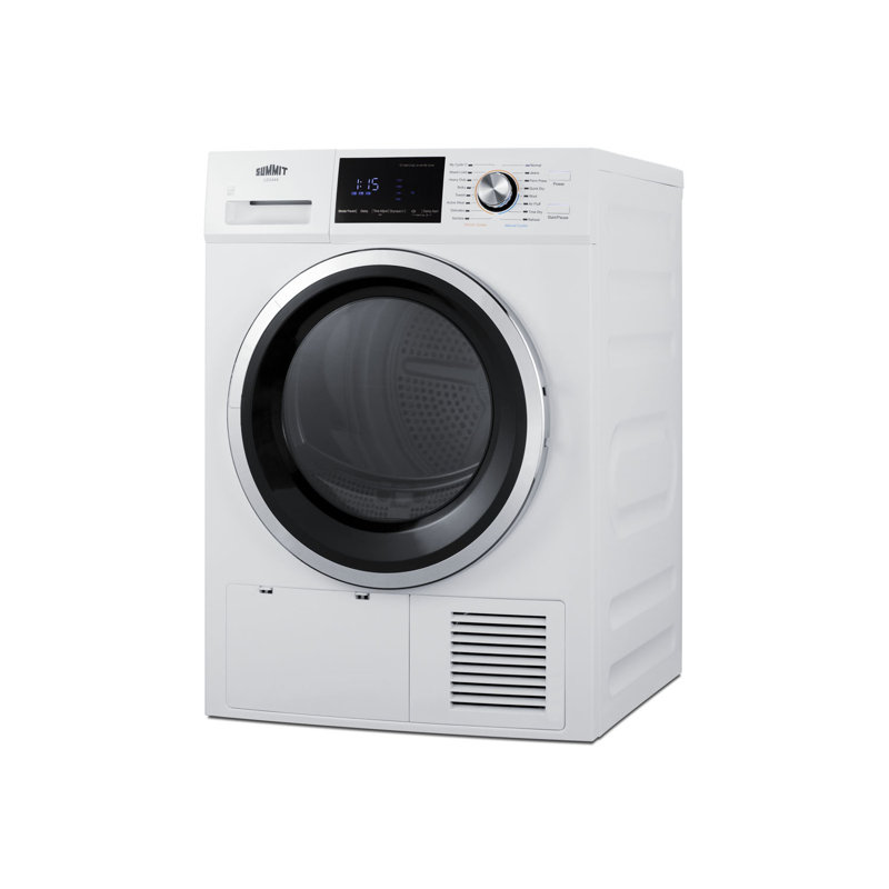 Summit 4.4 Cu. Ft. White Stackable Electric Dryer with Moisture Sensing
