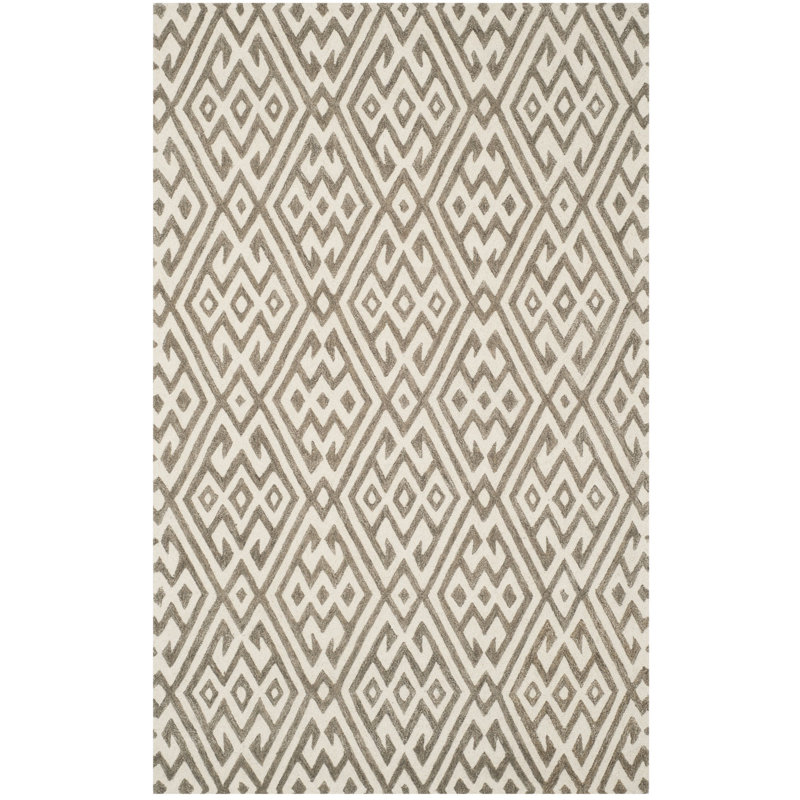 Oldroyd Hand Tufted Wool Geometric Rug, Rectangle 5' x 8'