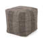 Pouf Barracuda en coton fait à la main, brun et beige