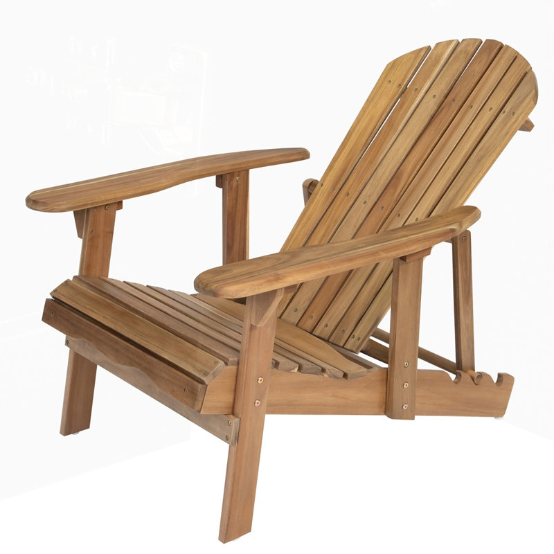 Outdoor Acacia Wood Patio Chair, Natural Stained