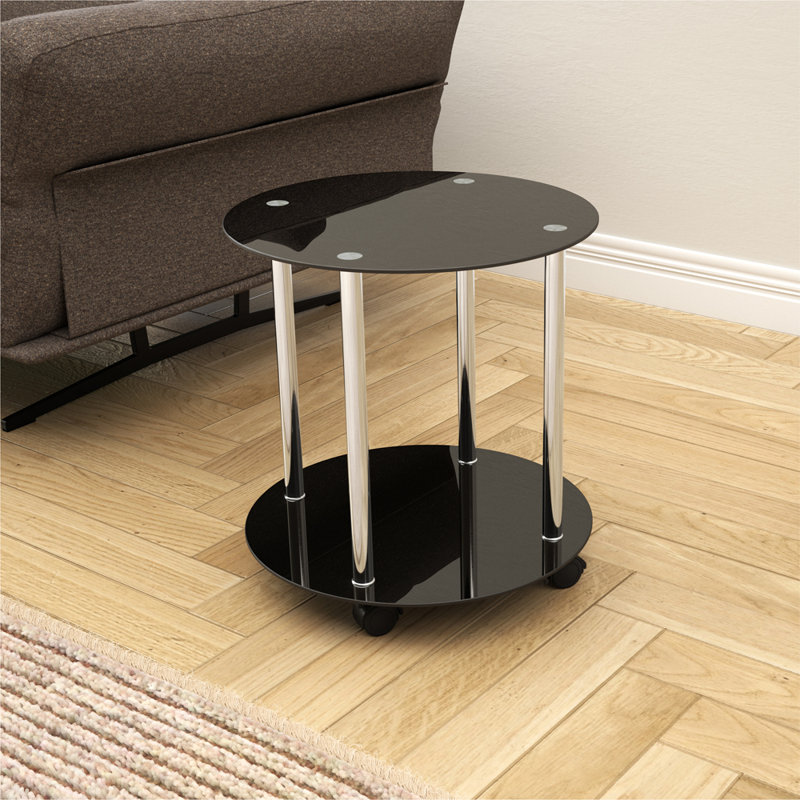 Markesan Glass Top End Table
