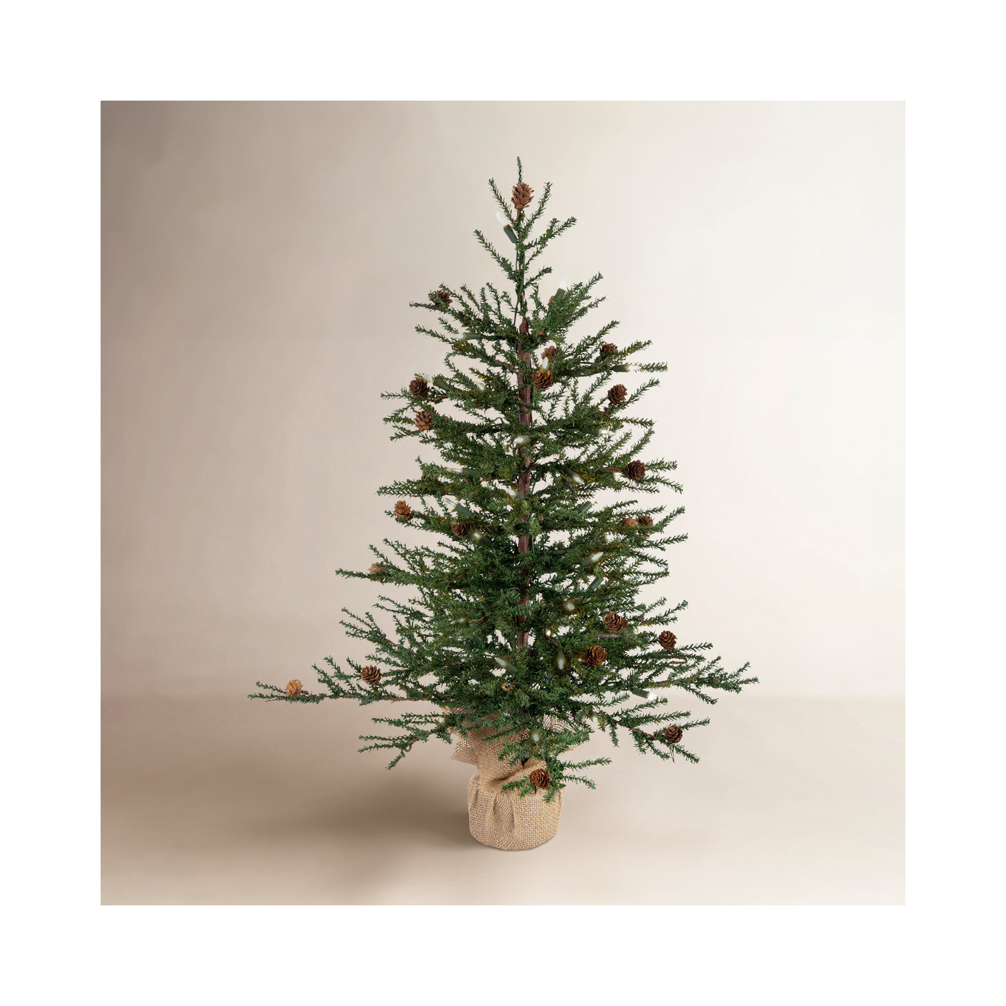 Julieta Carmel Pine Artificial Christmas Tabletop Tree, 2.5' H