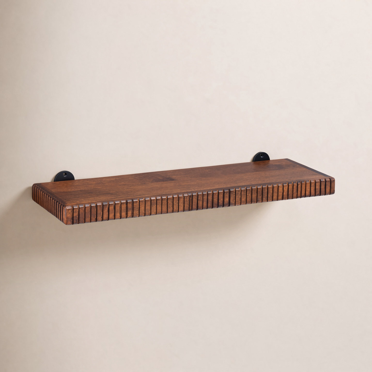 Urbana 36" Solid Wood Floating Shelf, 1.5" H x 24" W x 8" D, Walnut