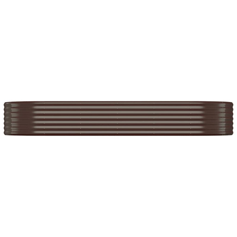 vidaXL Garden Raised Bed Patio Outdoor Raised Planter Box Powder-coated Steel, Anthracite, 14.17" H × 98.03" W × 39.37" D