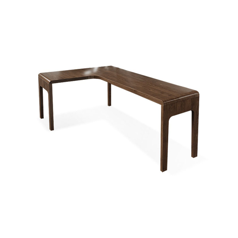 Bureau rectangulaire en bois massif brun clair, H 29,53 po x l 62,99 po x P 47,24 po, Retour à gauche