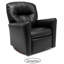 Fauteuil inclinable pour enfants en cuir noir-648705349