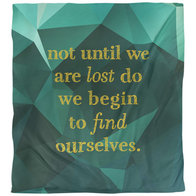 Housse de couette simple Find Yourself Quote