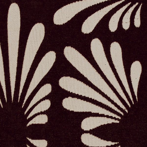 Daisy Floral Throw Pillow, Black
