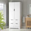 Armoire de cuisine 72 po avec 2 grands tiroirs et un support à épices à 8 portes, organisateur de rangement autoportant pour salle de bain, salle à manger, bureau, vestibule-396483241