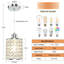 Luminaire suspendu cylindrique à 1 lumière avec accents de cristal