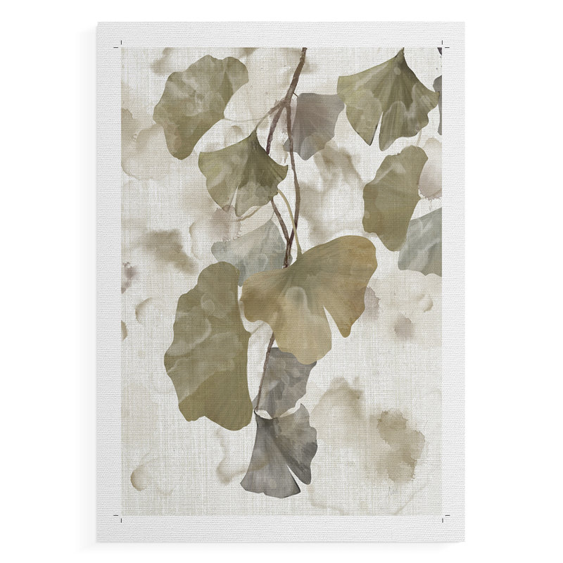 Ginkgo Accent I - Impression sur toile seulement - NON-CADRE, H 60 po x l 40 po