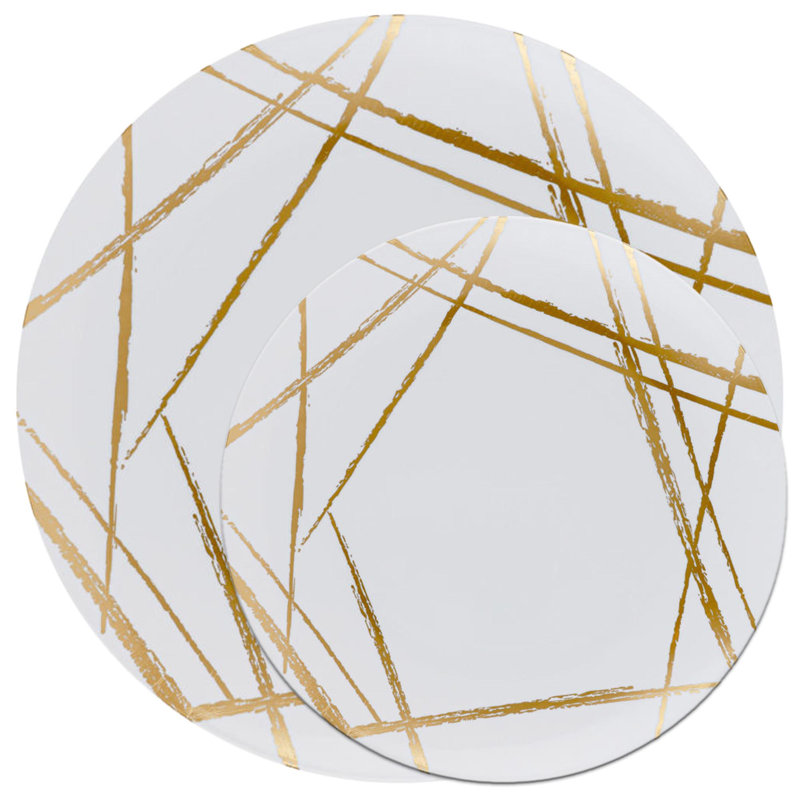 Ensemble de 100 assiettes en plastique Ecoqualité