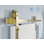 Gold Carbon Steel Single Door Barn Door Hardware Kit Standard Single