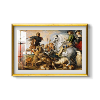 La Chasse au loup et au renard, vers 1616 - Pierre Paul Rubens - Estampe encadrée sur mesure