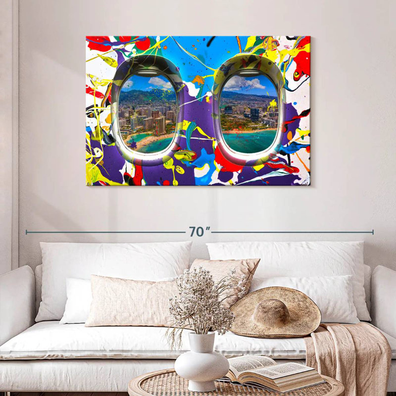 Mehar Abstract Airplane Window, 30" H x 45" W