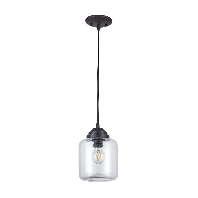 Luminaire suspendu cylindrique à 1 lumière Gronroos, Chrome