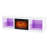 66'' LED TV Stand for TVs up to 75'', Media Console with LED Lights and Electric Fireplace-268799402