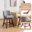 Tabourets de bar pivotants en tissu (lot de 4)-1578953744