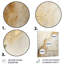 Earth Minimalist Fossils II - Abstract Collages, art mural en métal-600462379
