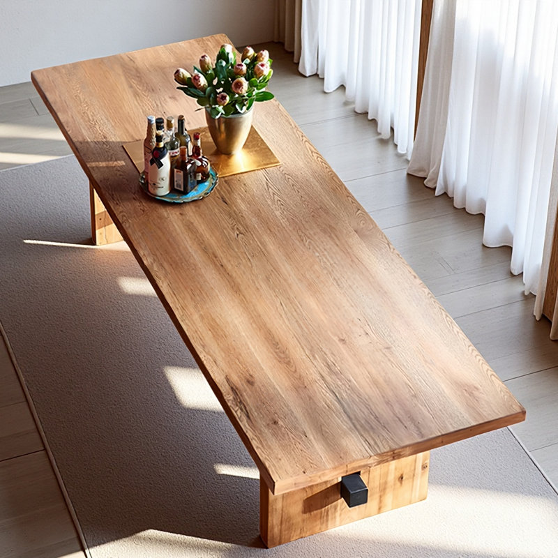 Modern Style Solid Wood Rectangular Dining Table, 29.53"H x 70.87"L x 31.5"W