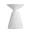 Table d'appoint rétro en marbre blanc tacheté texturé, idéale pour le bureau et le salon, compacte, dimensions 15,5 po, aucun assemblage requis, pour l'intérieur et l'extérieur, x 21 po, idéale pour les petits espaces