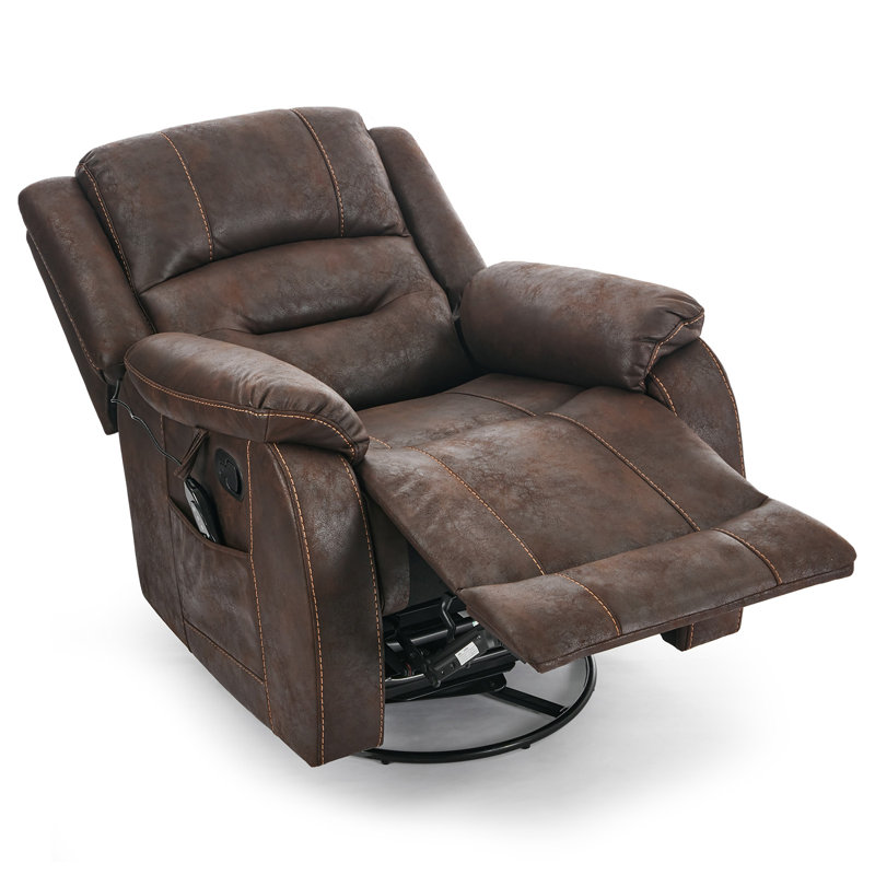 Fauteuil inclinable avec massage et chauffage Michalski, Brun