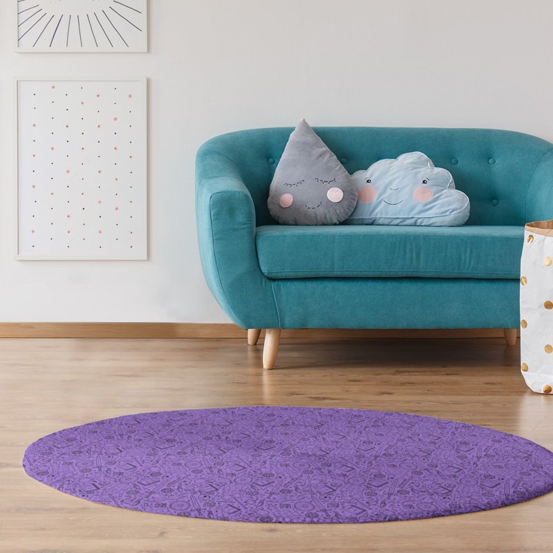 Tapis de zone mauve classic, Rond 5 pi