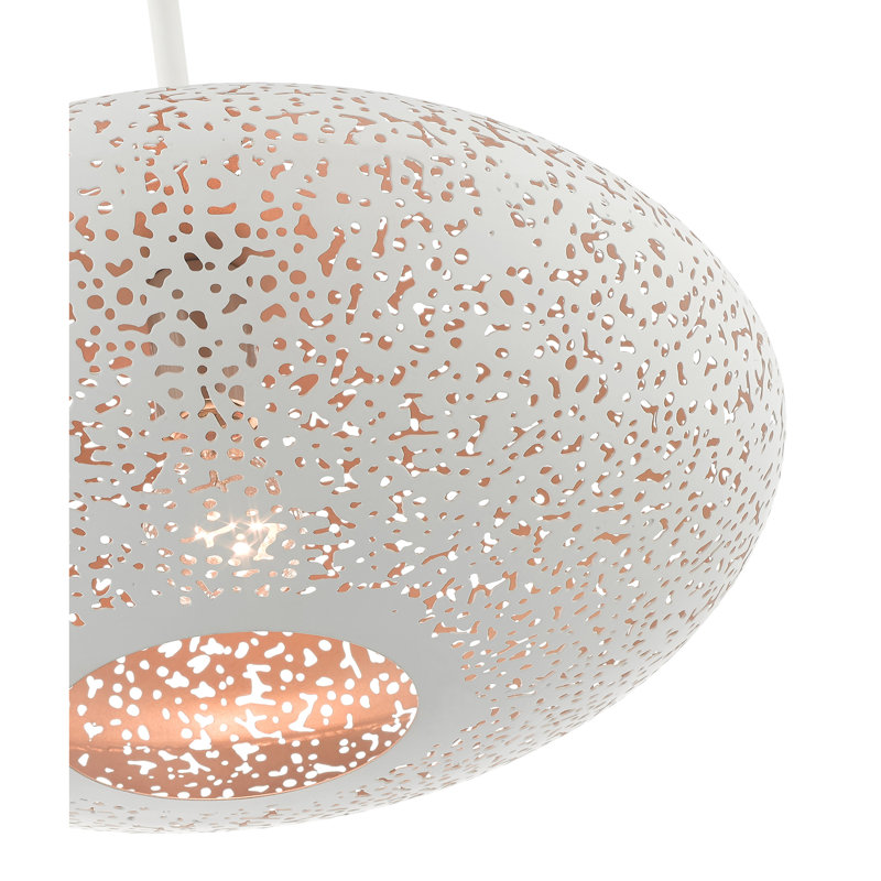 Bion - Light Bronze Pendant, White, 48.75"H x 15.88"W x 15.88"D