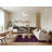 Machine Washable Trellis Purple Area Rug-1942426885