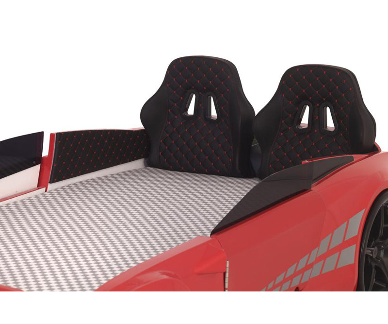 Lit simple Aareon par Zoomie Kids, Rouge