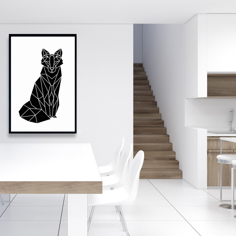 Imprimé géométrique de renard sur toile
