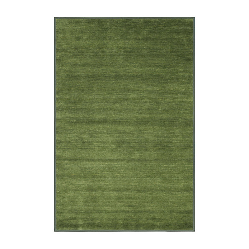 Tapis de zone vert contemporaine, Rectangle 4 pi x 6 pi