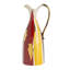 Vase en céramique avec une finition abstraite multicolore