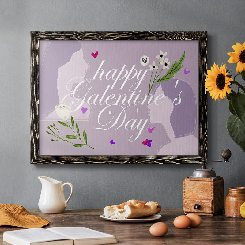 Joyeuse Saint-Valentin, collection A, Noir, H 26 po x l 38 po x P 1,5 po
