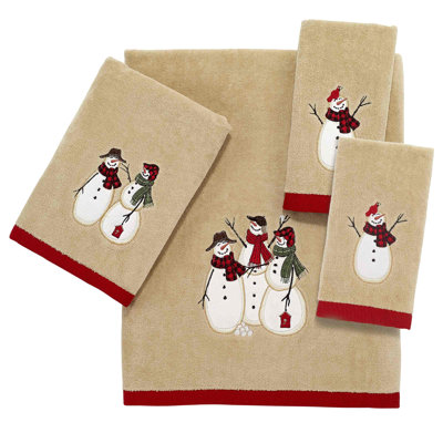 Ensemble de 4 serviettes Avanti Snowmen Gathering (BH2T)