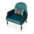 Teal Blue Velvet selected