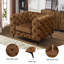 Chaise modulaire en microfibre brune