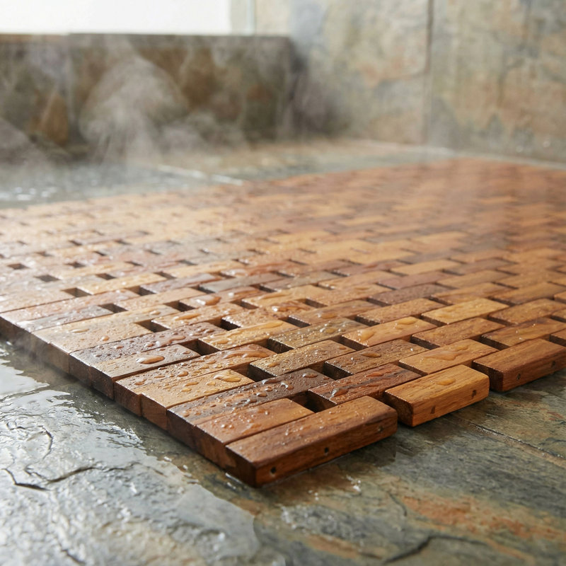 Tapis pour salle de bain mosaïque Perry