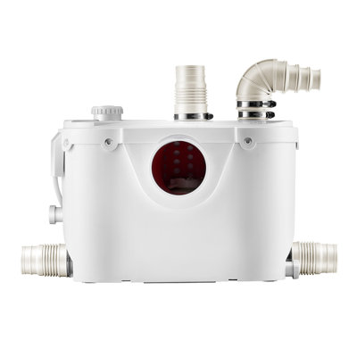 Pompe à macérateur 500W haut débit, éjecteur d'égout 29 GPM avec contrôle des odeurs, tête relevable de 26 pieds pour la salle de bain du sous-sol, toilette, lavabo et douche