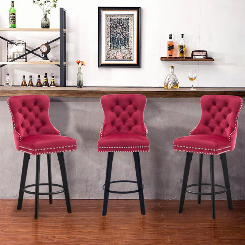 Tabourets de bar pivotants confortables et élégants pour divers réglages, Gris