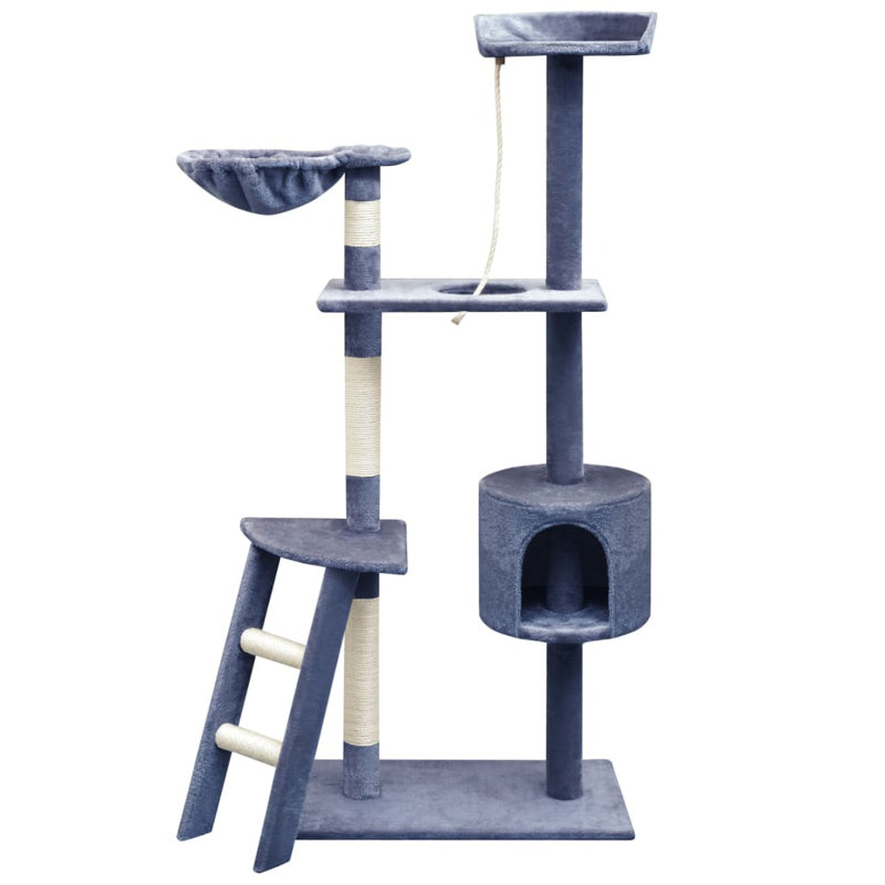 Amerina Cat Tree, Dark Blue, 97  cm x 40 cm x 150 cm