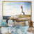 Toile avec cadre flottant or