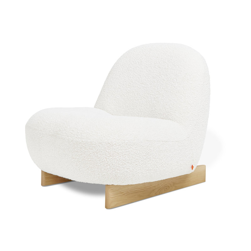 Arlo Boucle Armless Chair, Node Alabaster