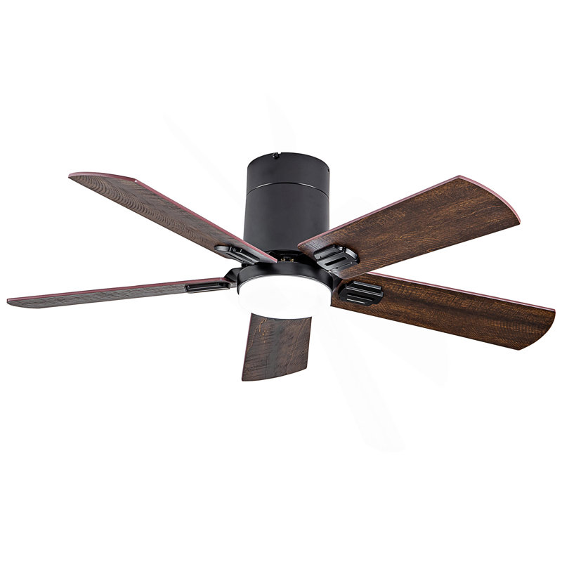 Ventilateurs de plafond à profil bas de 42 pouces avec lumière et télécommande, DEL à intensité variable, moteur CC réversible silencieux, pour une utilisation à l'intérieur ou à l'extérieur de la chambre à coucher