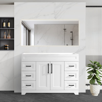 Meuble-lavabo autoportant simple 47,2 po Suheidy sans comptoir