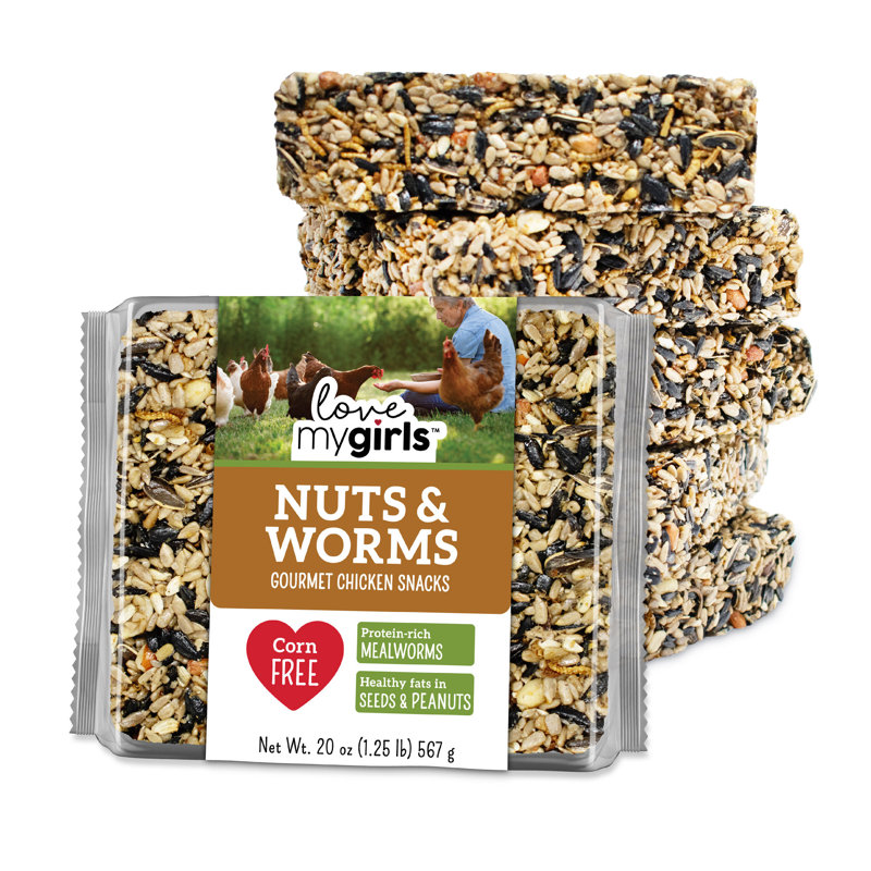 Love My Girls: Snacks au poulet - Noix et vers - (6) gâteaux de 20 oz