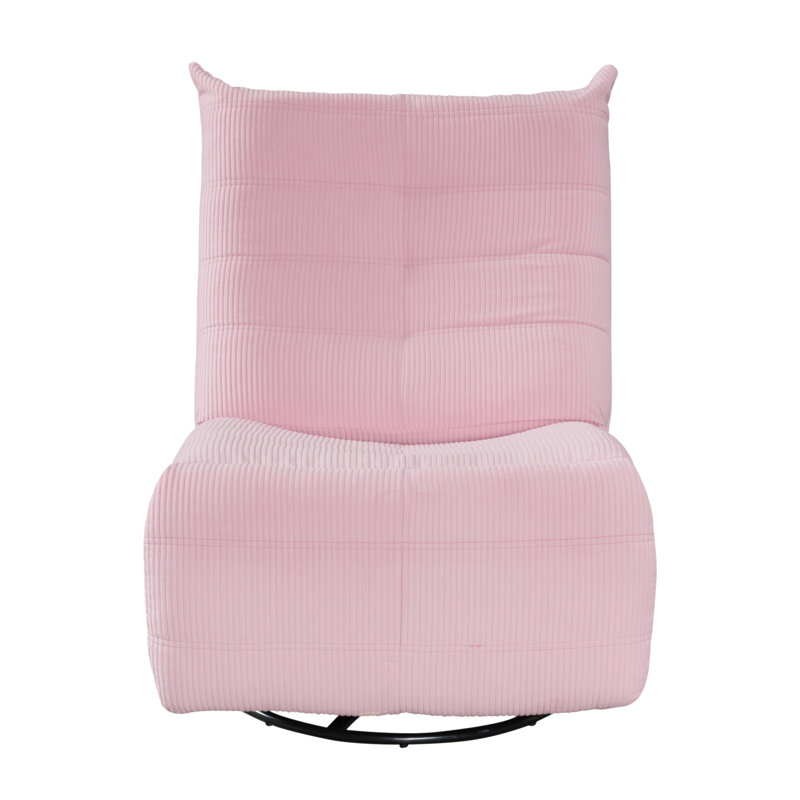 Fauteuil inclinable et pivotant en velours côtelé de 31 po Georgena