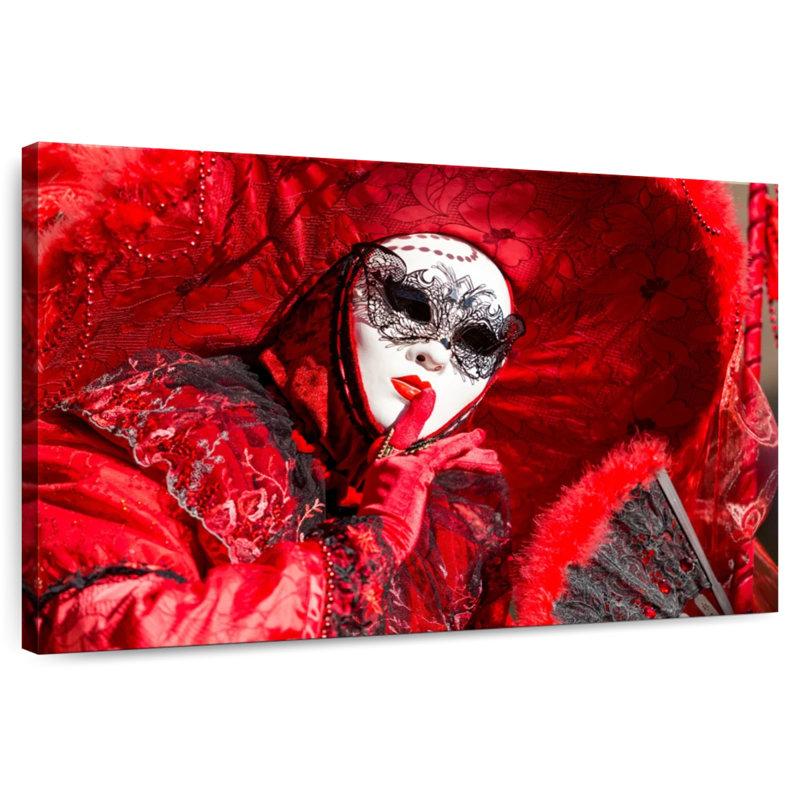 Déguisement de carnaval rouge, H 8 po x l 12 po